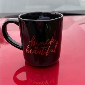 Black Ceramic Mug with Gold Text opal house